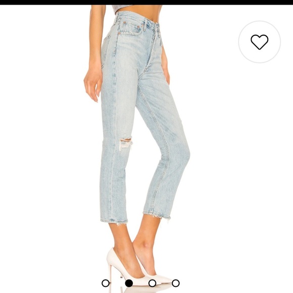 Agolde Riley High Rise Straight Crop in Shatter Light Wash size 23 - Picture 4 of 15